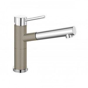 Гранитный кухонный смеситель BLANCO - Alta-S Compact серый беж/хром (517634) ID:NL010783