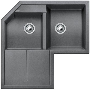 Гранитная кухонная мойка BLANCO - Metra 9 E антрацит (515576) ID:NL010712